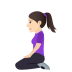 🧎🏻‍♀️ woman kneeling: light skin tone display on JoyPixels